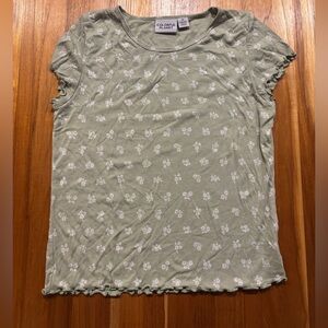 Sage Green Floral Top by Colorful Planet